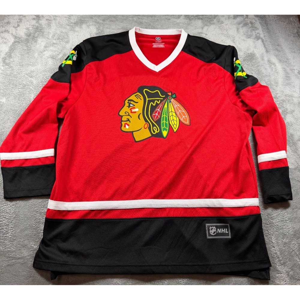 Chicago Blackhawks Jersey Mens XL Red NHL Hockey Blank Logo